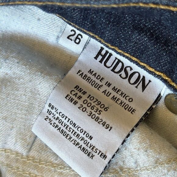 Hudson Krista‎ Dark Wash Distressed Super Skinny Jeans Size 26 - Picture 6 of 8